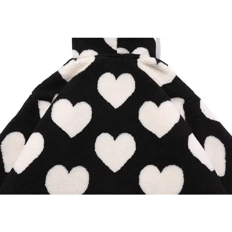 Y2K Heart-Shaped Jacket for Retro Style and Comfort