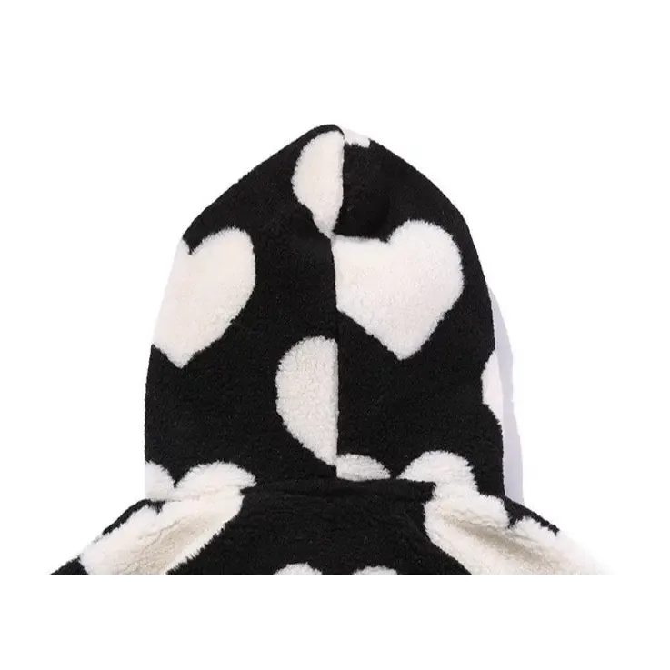 Y2K Heart-Shaped Jacket for Retro Style and Comfort
