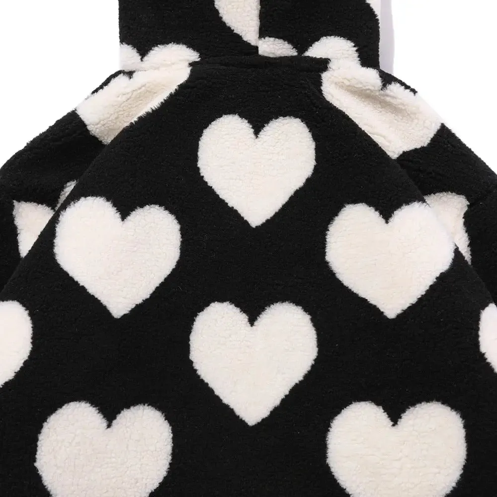 Y2K Heart-Shaped Jacket for Retro Style and Comfort